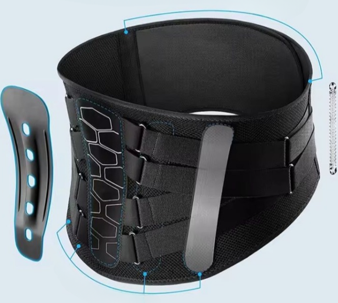 Justerbart ländryggsbälte med dragmekanism – Smärtlindring & 3D-ventilation